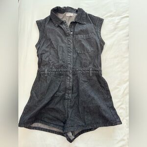 Denim romper size large so cute